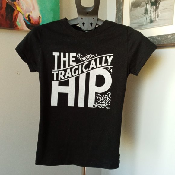 Women's Tragically Hip black band Tee - Picture 1 of 8